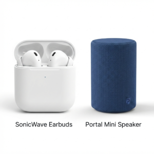 Sonicwave Earbuds & Portal Mini Speaker